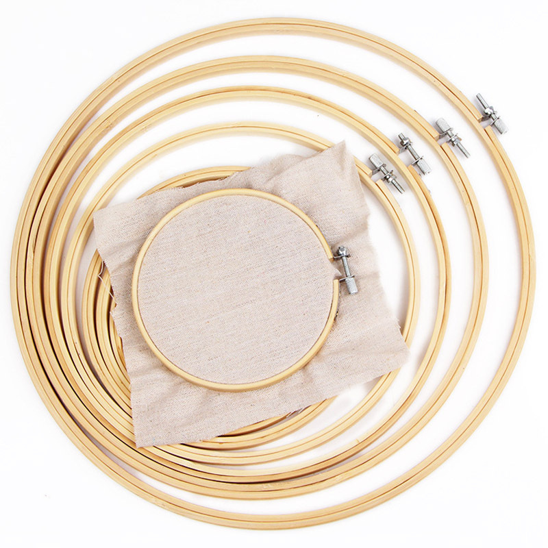 10-30cm Wooden Bamboo Embroidery Frame Round Embroidery Hoop Ring Cross  Stitch Machine DIY Needlecraft Household Sewing Tool