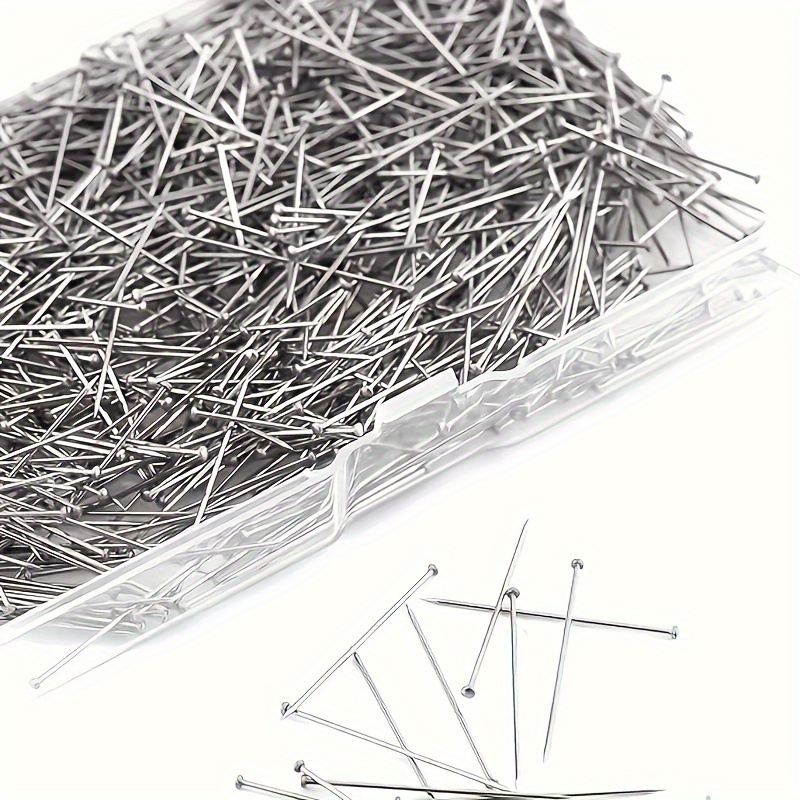 Metallic Black Straight Pins for Quilting, Sewing & Crafts, 100 Pins, 1 1/2  