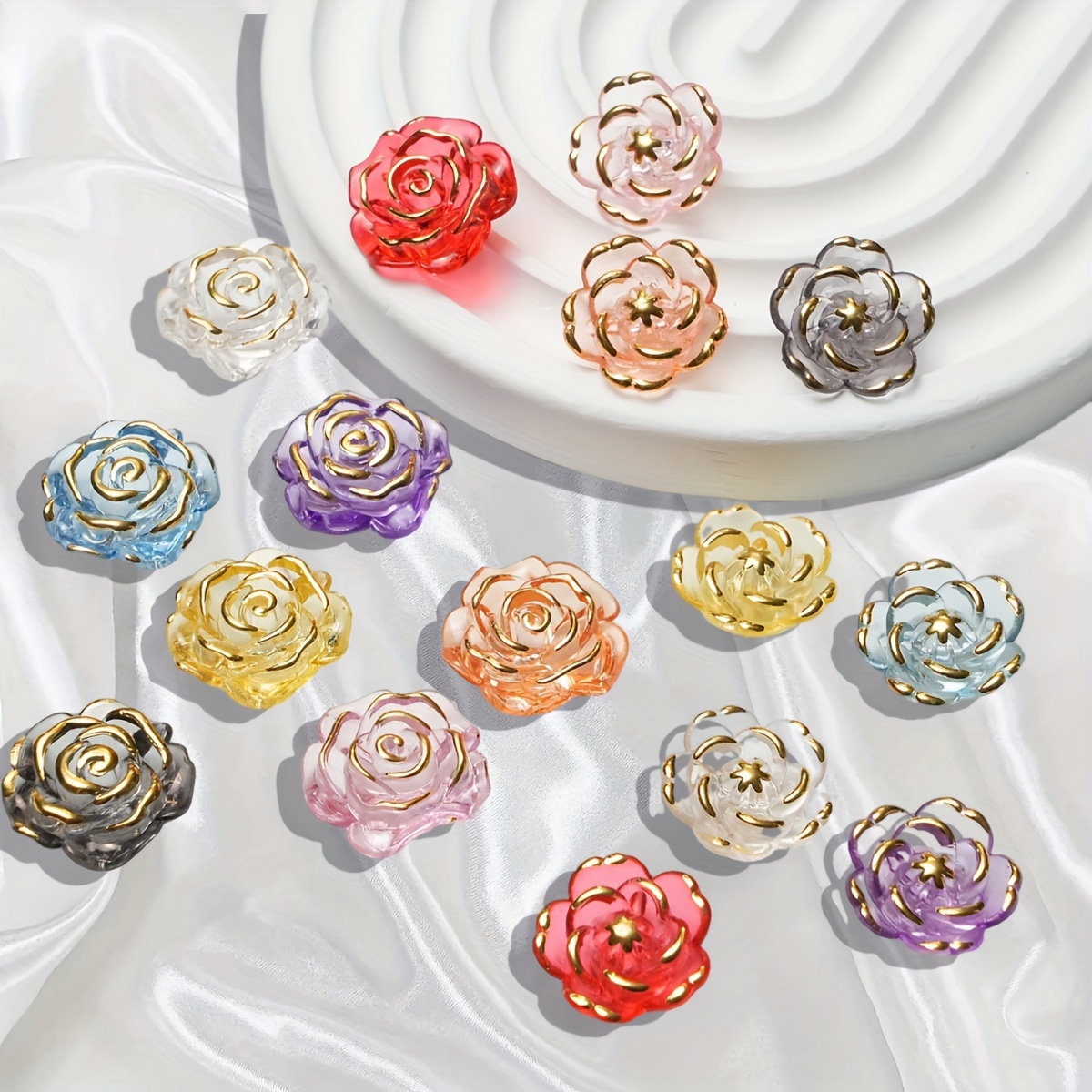 10 Random Mix Rose Charms, Mini Rose Charms, Rose Charm, Rose Charms Bulk,  Dainty Rose Charms, Dainty Rose Jewelry, Pastel Rose Charms, Rose 