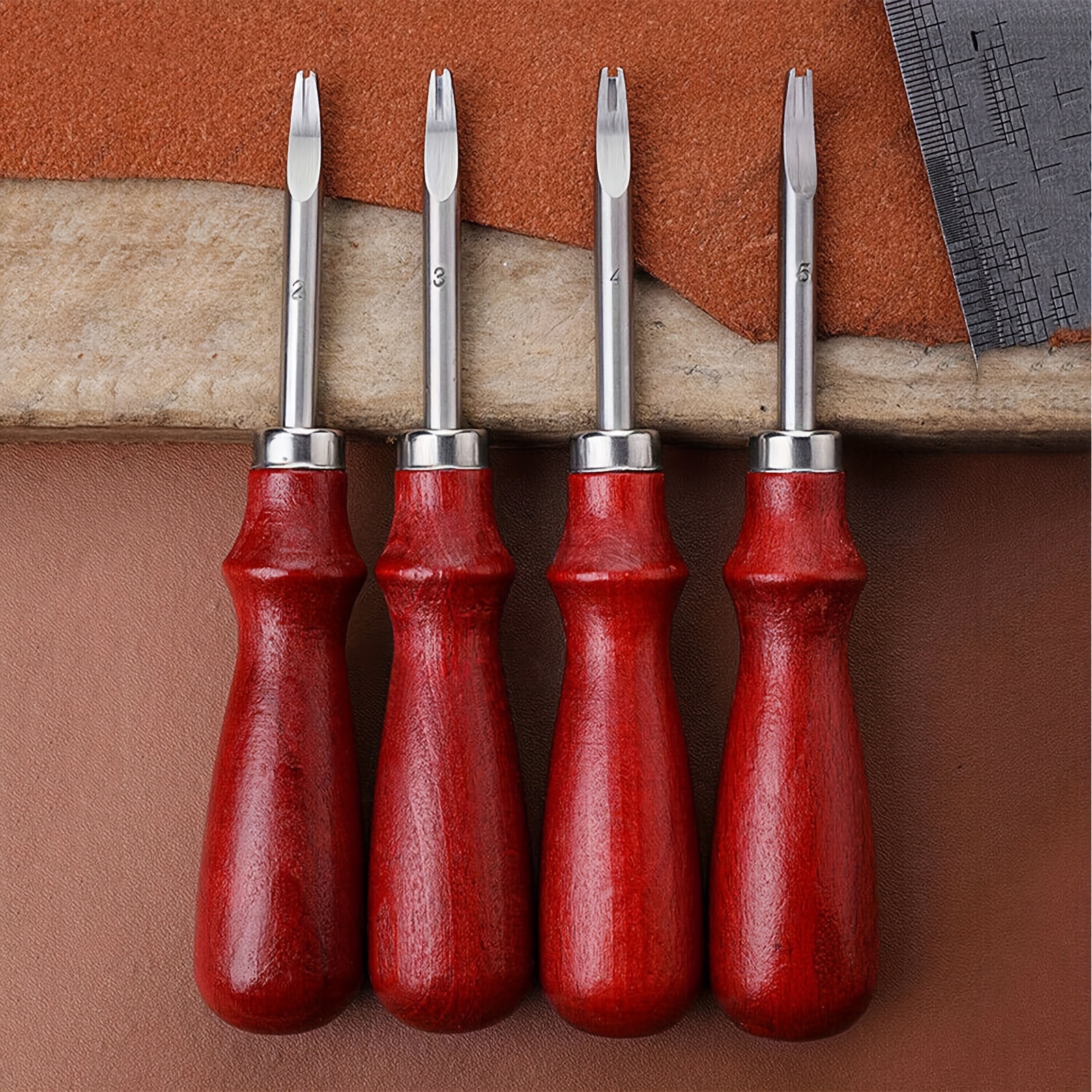1Pc Leather Edge Beveler Skiving Beveling Knife 1.0/1.2/1.5/2.0mm Cutting  Hand Craft Tool with Beech Handle for Chamfered Shovel - AliExpress
