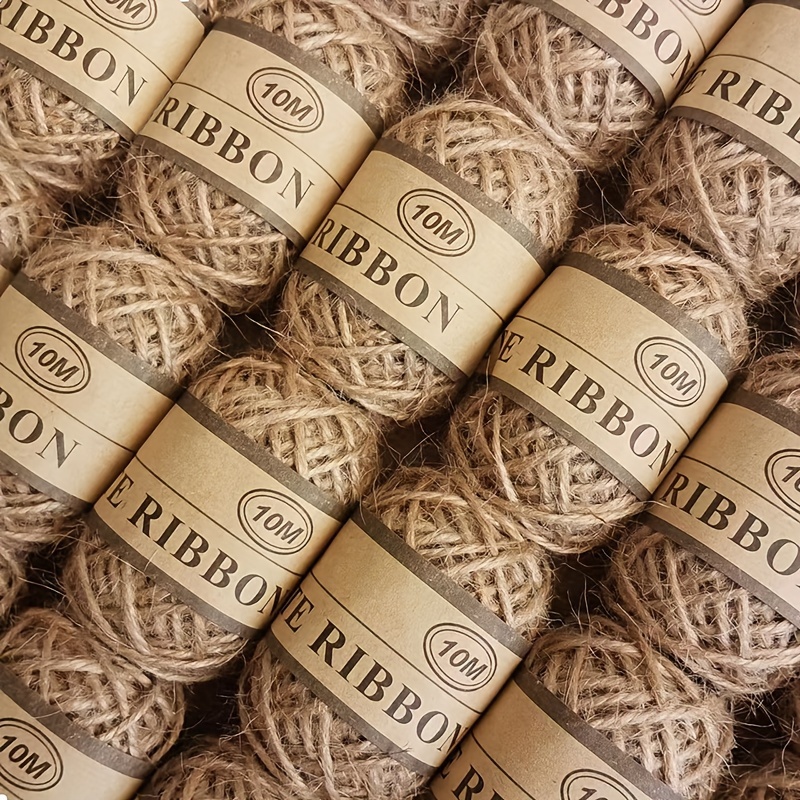 1pack 33 Feet/393.7 Inch Natural Thick 10mm Jute Hemp Rope Strong String  Craft Twine For DIY & Arts Crafts, Christmas Gift Packing Floristry Bundling