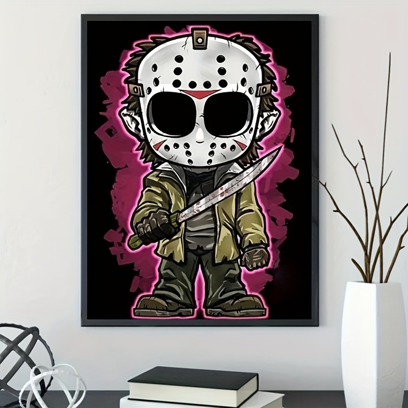 5D Diamond DIY Painting Embroidery Drill Cross Stitch Horror Movie Mask