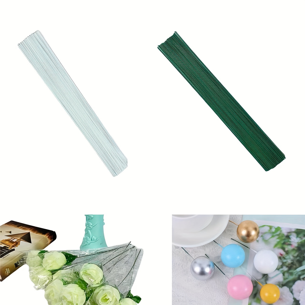 Florist's Green Cloth Stem Wire, Low Cost on Florist Supplies - Wholesale  Flowers and Supplies