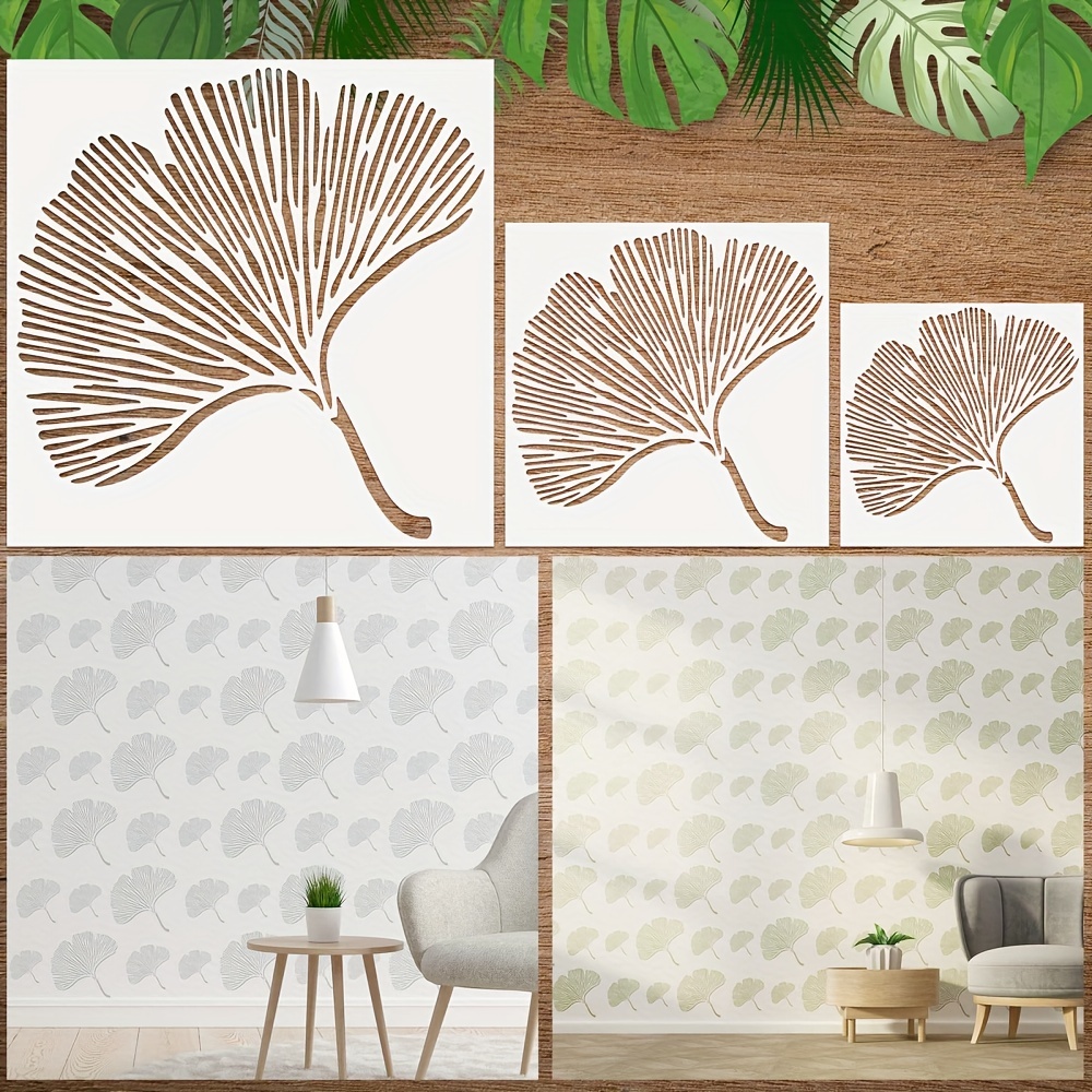 Leaf Stencil Wall - Temu