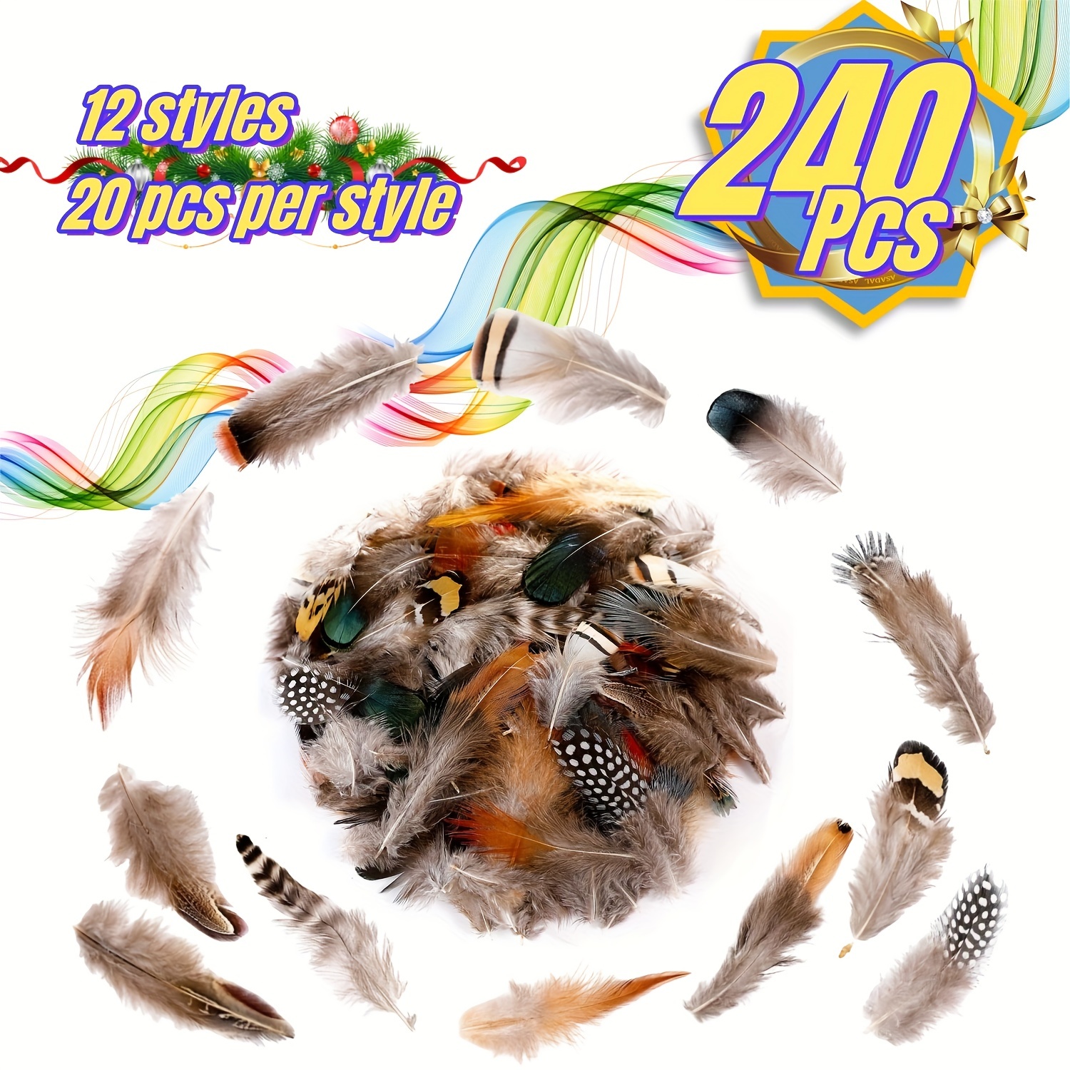 Cheap 200Pcs 4-6 Inch Feathers for Crafting Mixed-Colors Feathers