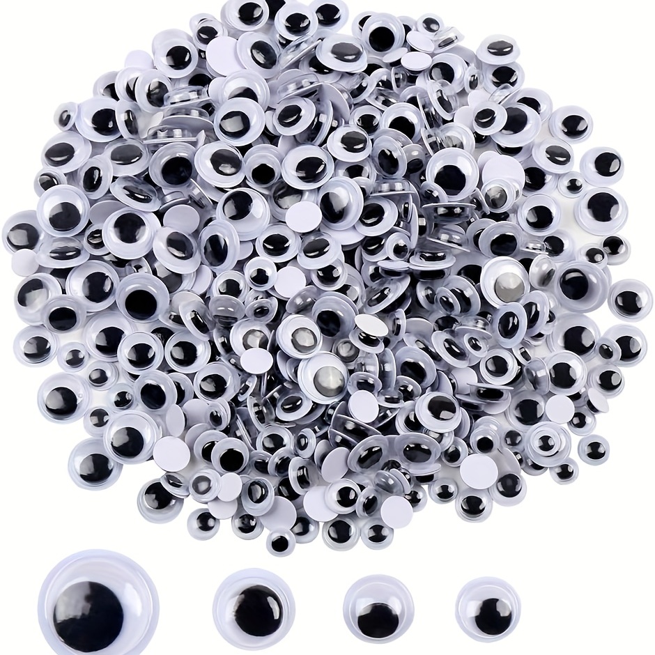 1000 Pcs Wiggly Eyes for Crafts, Sticky Googly Eyes Funny Wiggle Googly  Eyes Self-Adhesive Googly Eye Stickers with Multi Colors and Sizes for DIY