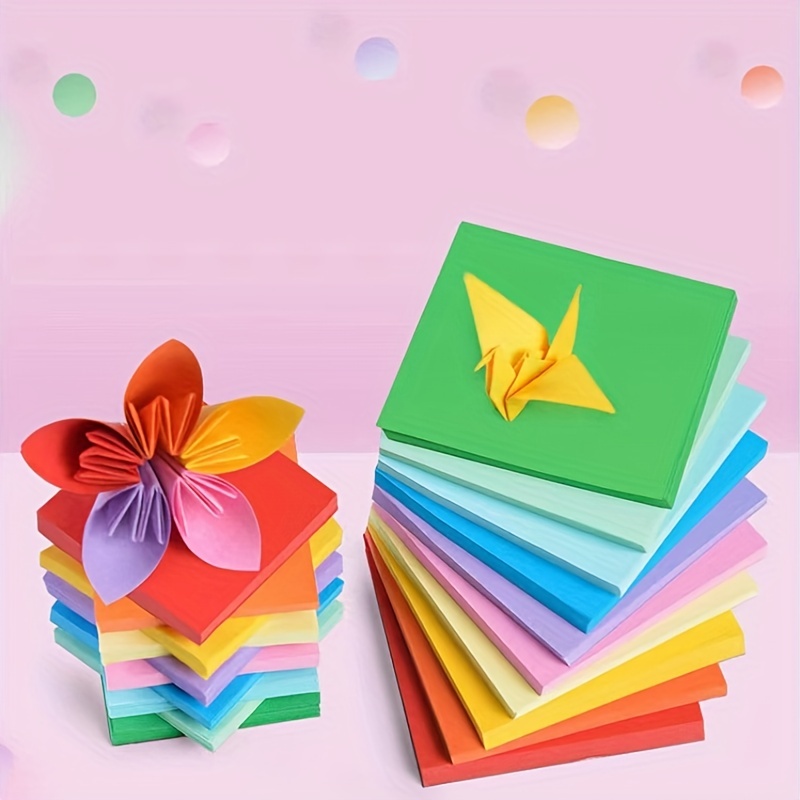 Scrapbooking Supplies 100PCS Square Origami Folding Paper Assorted Size  Vivid Colored Flower Craft Lesson Project Adult Beginner - AliExpress