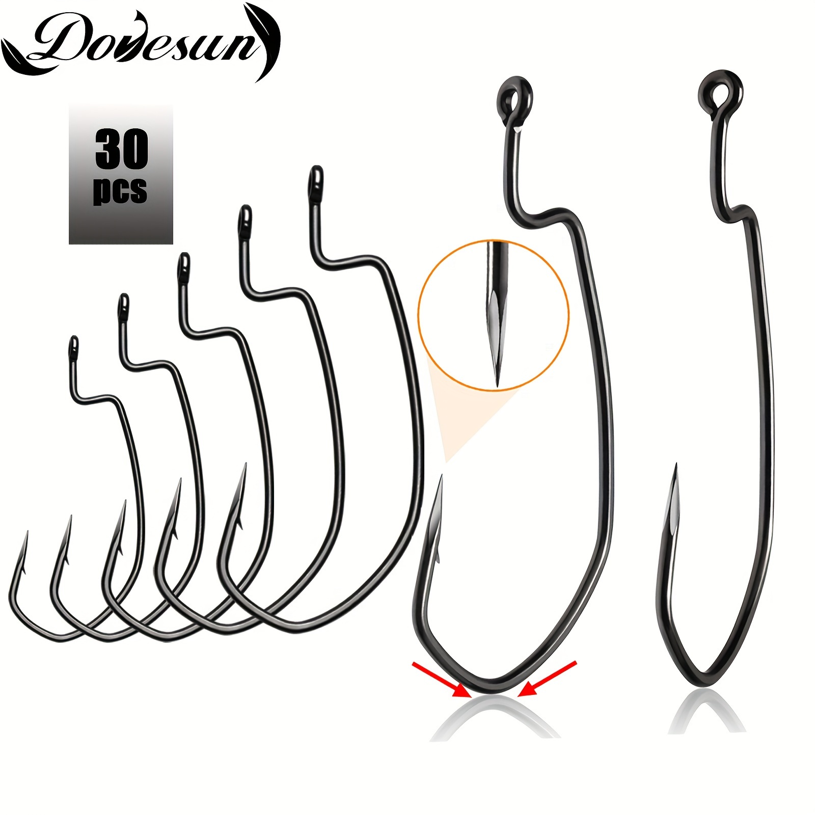 90 Degree Fishing Jig Hook High Carbon Steel Fishing Hooks - Temu