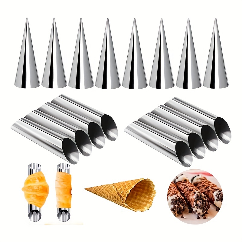 18pcs Lady lock forms Baking Roll Molds Metal Cream Horn Home