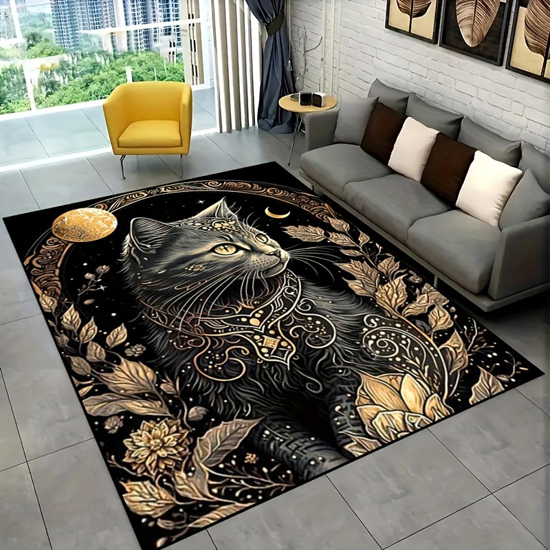 Magic Cat Pattern Carpet, Non Slip Kitchen Mat, Living Room And Bedroom  Decoration Carpet, Corridor Carpet For Hotel/commercial Use - Temu