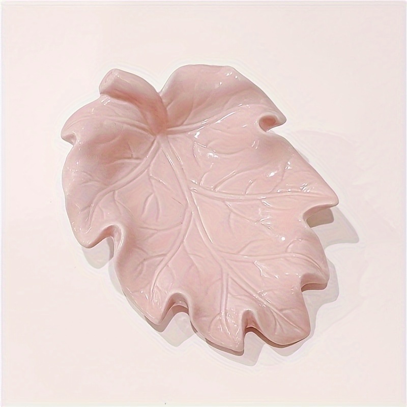 Ceramic Soap Holder Luxury And Simple Modern Leaf Shaped - Temu