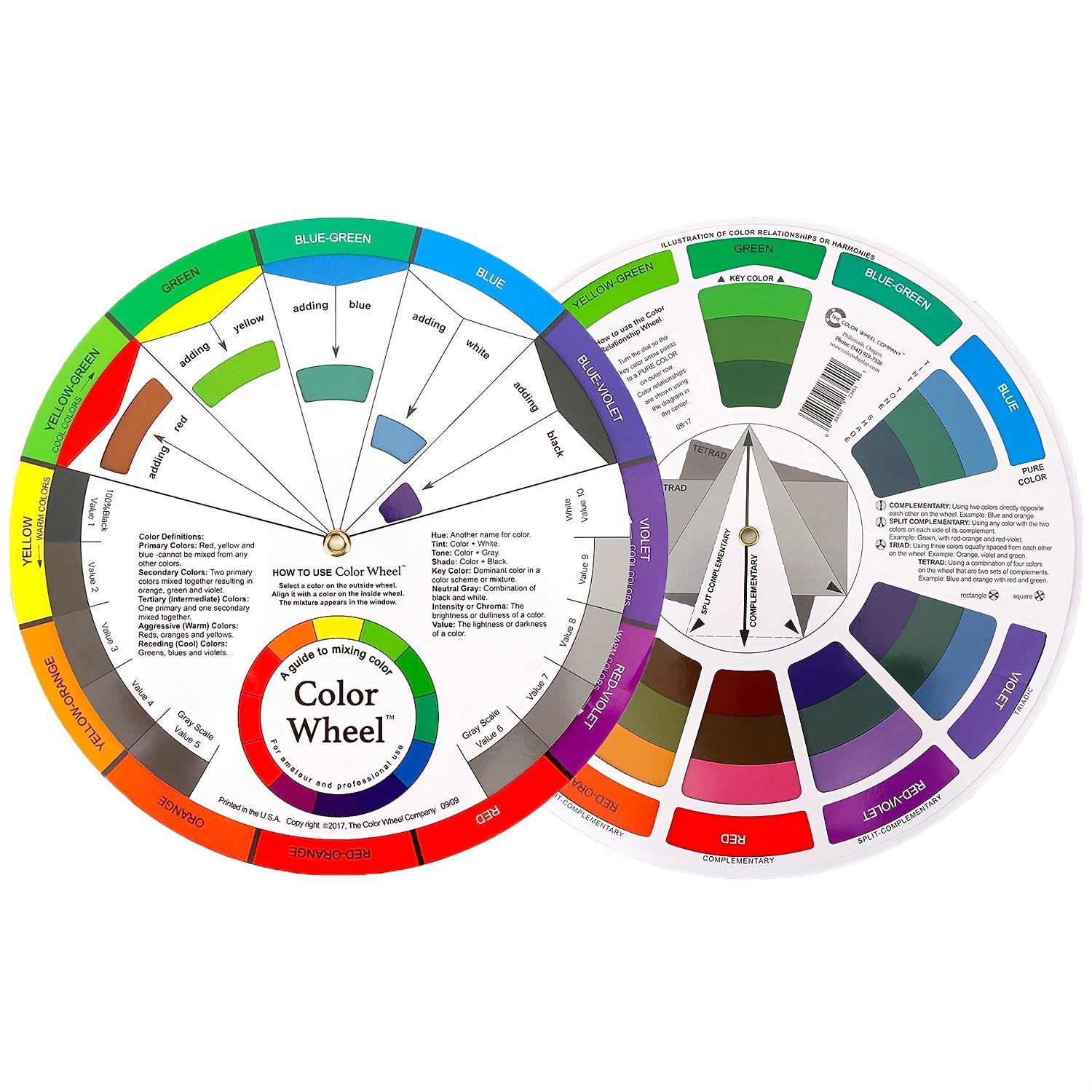 1PCS color circle color wheel chart Rainbow Color Wheel Basic