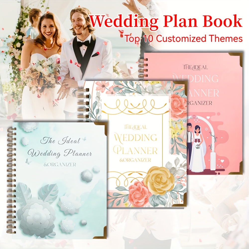 Wedding Planner: Black and Gold Wedding Planning Book and Organizer,  Engagement Gift for Bride and Groom