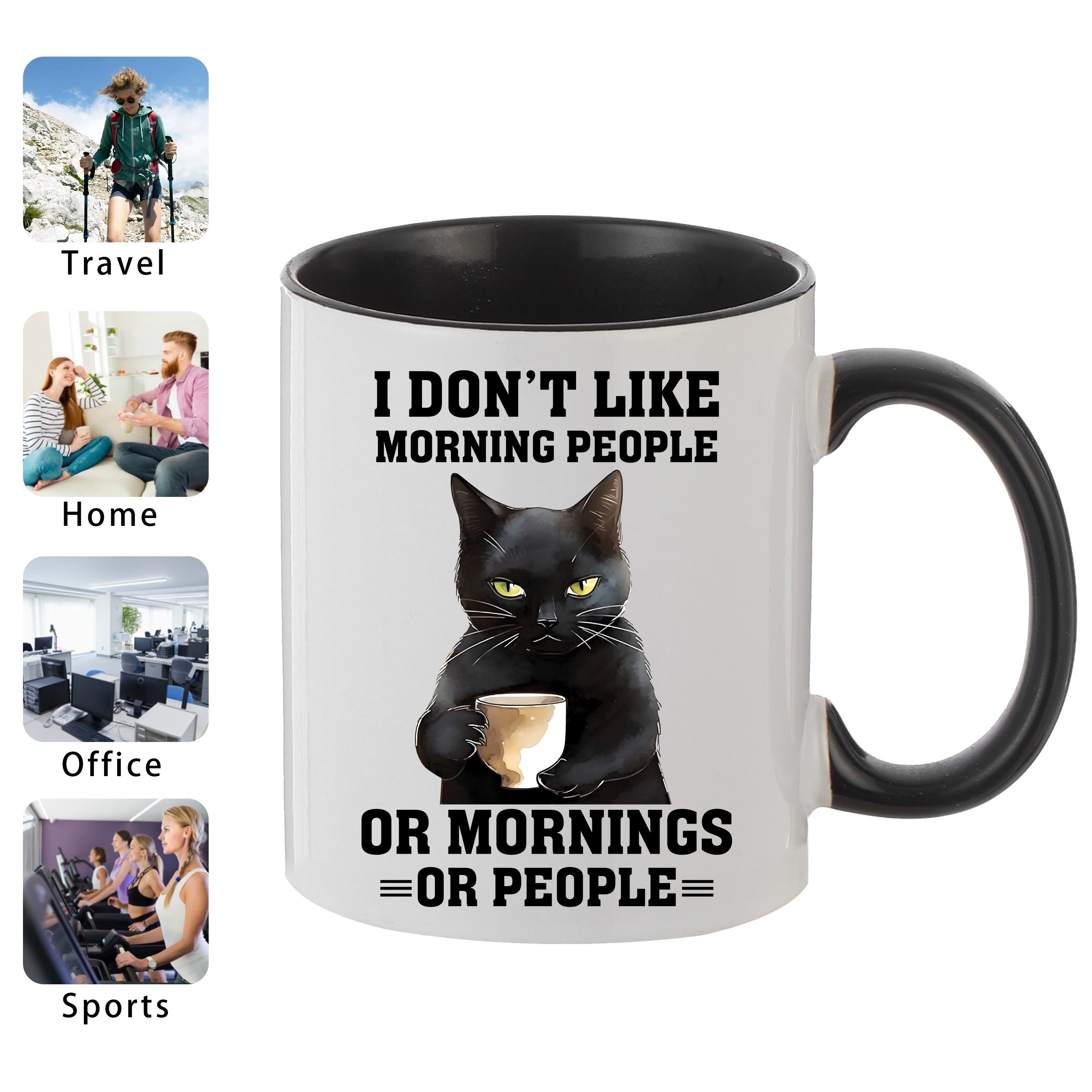 Cat and Friends Iced Coffee Glass Cup Kitty Beer Can Glass Kawaii