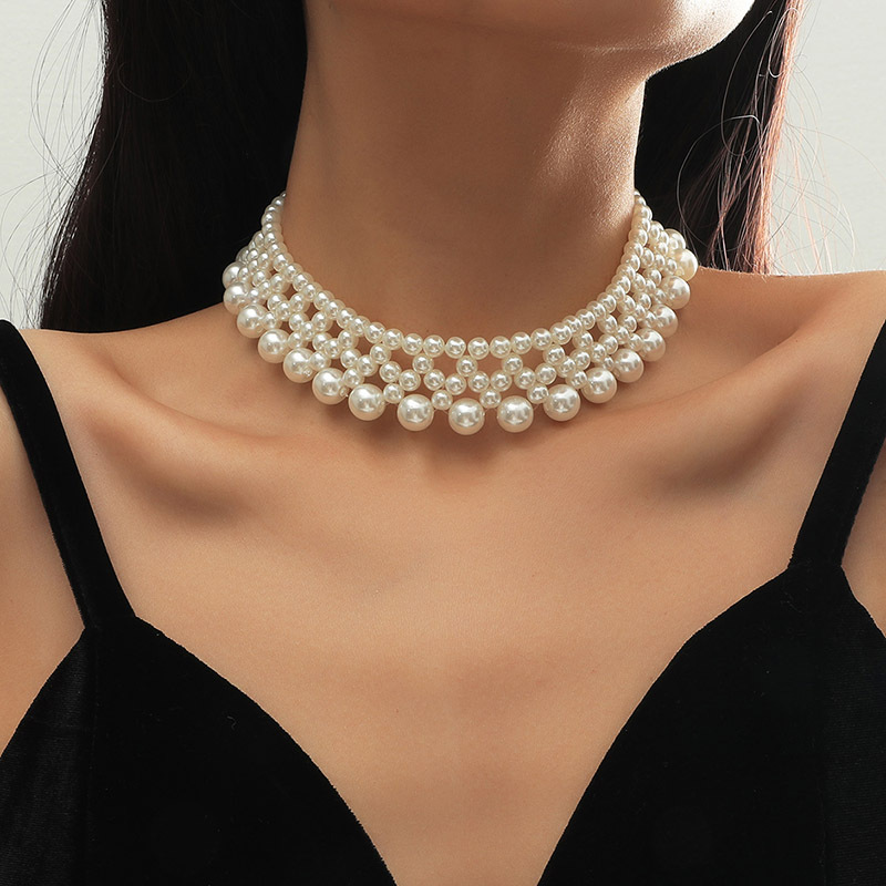 Necklace Set Pearl - Temu