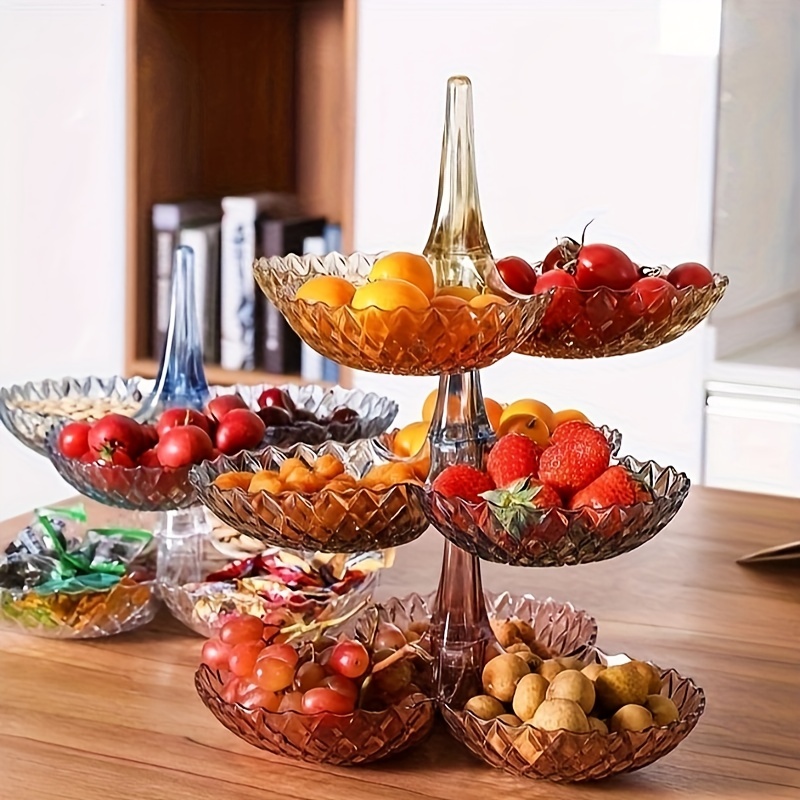 Plastic Sugar Bowls With Lid Light Luxury Round Dried Fruit - Temu