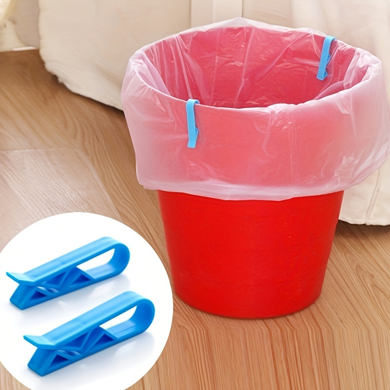 4pcs Trash Bag Clip Adjustable Rubbish Bag Clamps Garbage Bin Holder Clip  Non-Slip Waste Basket Fixing Fastener for Home Kitchen Office