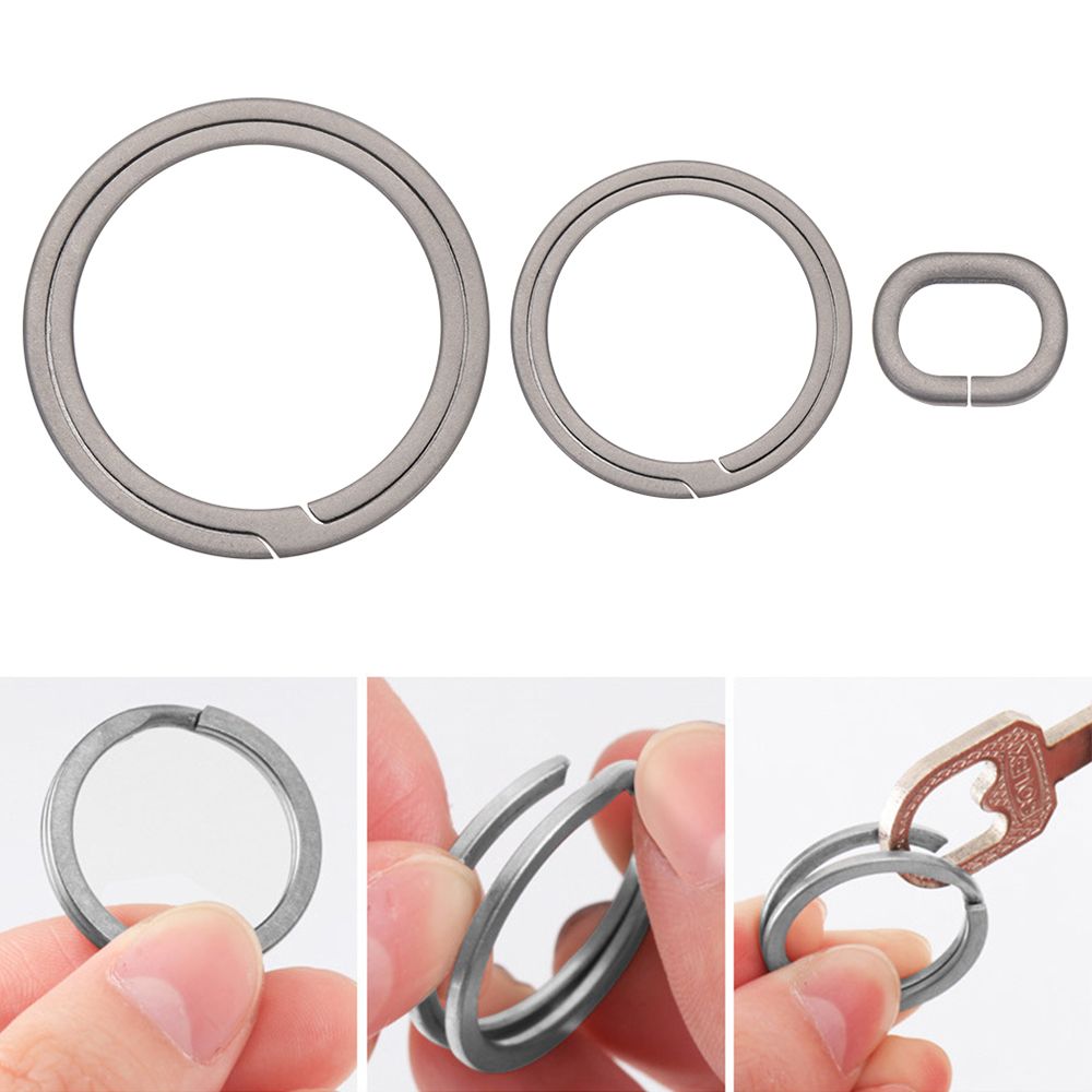 Octagon Titanium TC4 Ti Pocket Hook Keychain Keyring ring Key