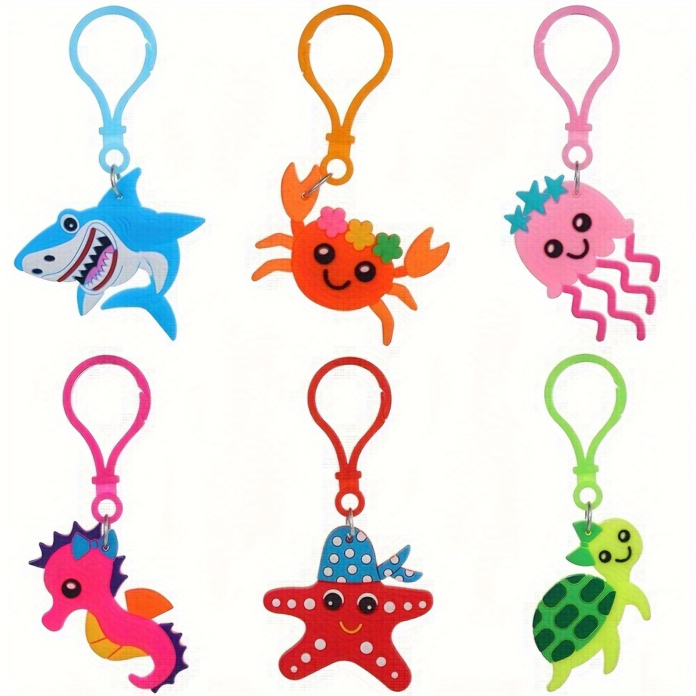 Paquete de 24 llaveros de animales marinos – Llaveros de animales del  océano para suministros de recuerdos de fiesta bajo el mar, rellenos de  bolsas