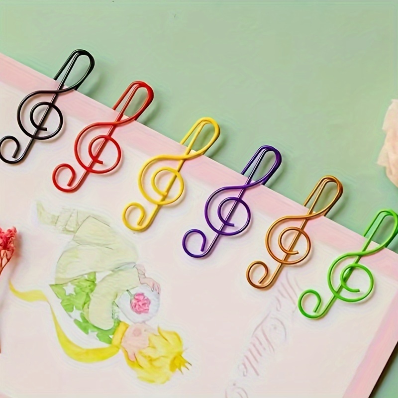 40/20 Piezas Clips Papel En Forma Nota Musical Creativa - Temu Chile