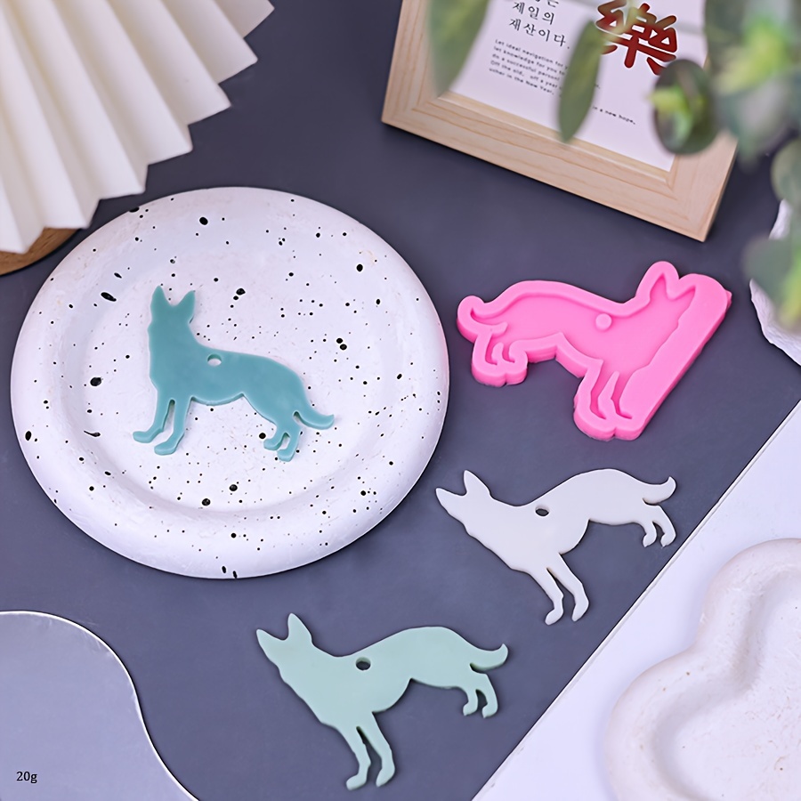 Corgi Silicone Dog Mold Plaster Pet Design Fondant Cake Mold Simulation 3D  Dog Concrete Mold DIY Resin Clay Mold