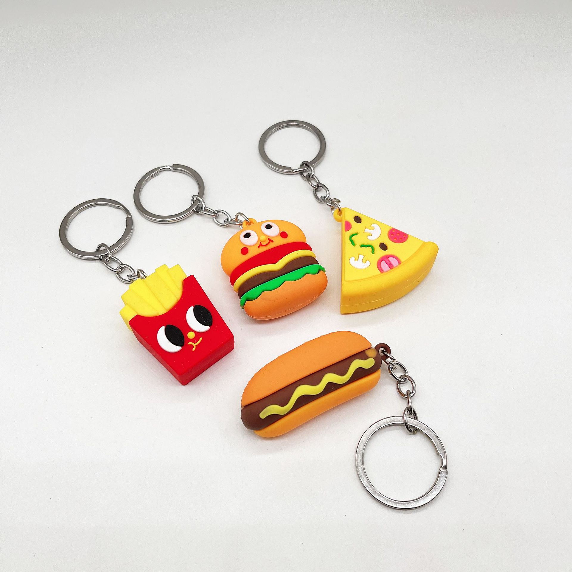 1pc Cartoon Sandwich Shaped Toy Keychain