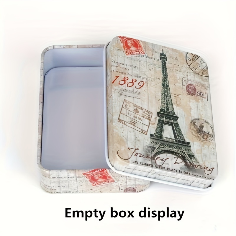 Small Items Storage Box Mini Tin Box Square Tinplate Case Jewelry Case  Fashion