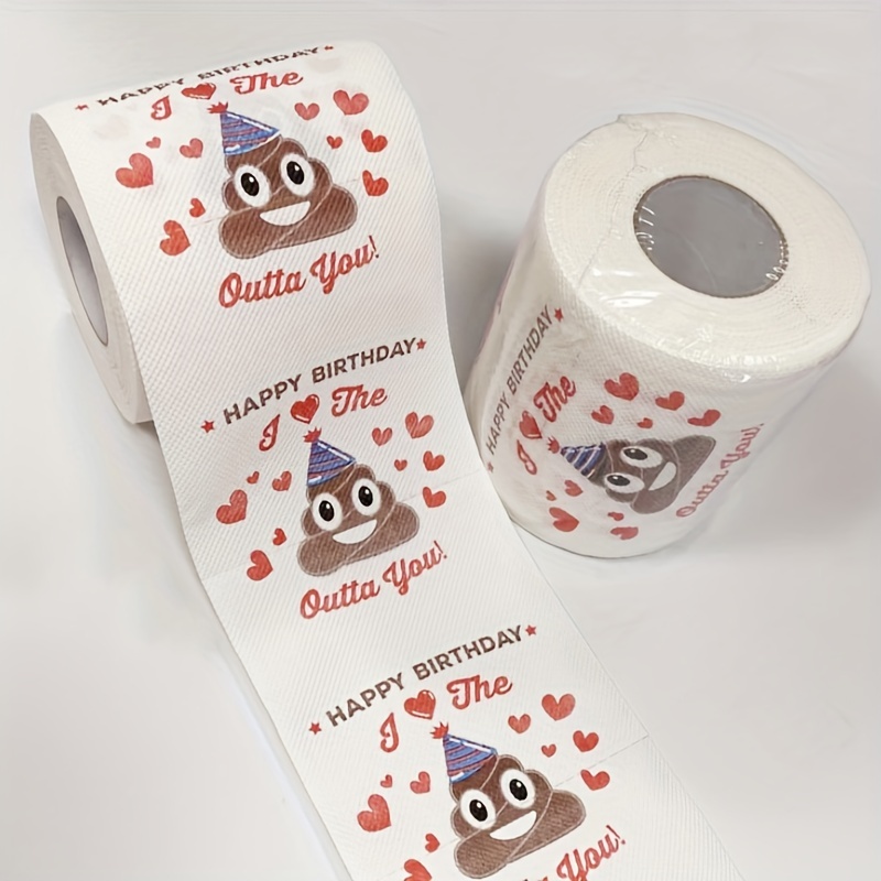 Happy Birthday Toilet Paper Prank, Novelty Funny Toilet Paper Roll Party  Supplies Decorations Funny Tissue Rolls, Gag Gifts For Men And Women,  Birthday Decor, Christmas Decoration, Christmas Gift, Christmas Supplies,  Christmas Party