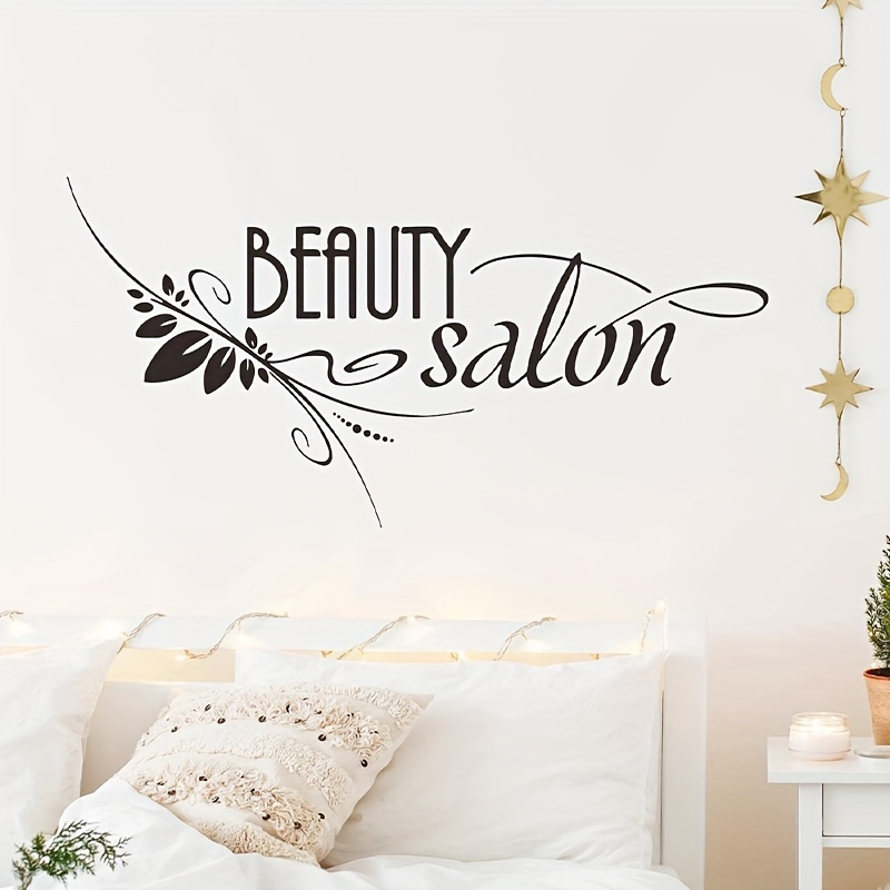 Wall Cosmetics Sticker Salon Decal Hair Beauty Self Adhesive