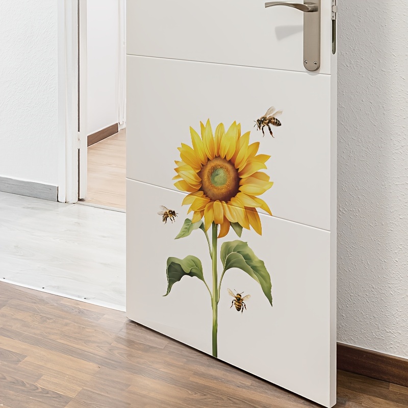 Comprar Pegatinas de pared autoadhesivas extraíbles de girasol, pegatinas  decorativas de pared, decoración