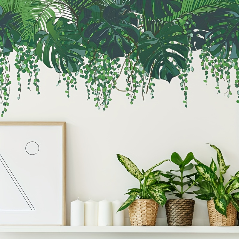 Transform Your Home With Green Plant Wall Stickers Perfect - Temu