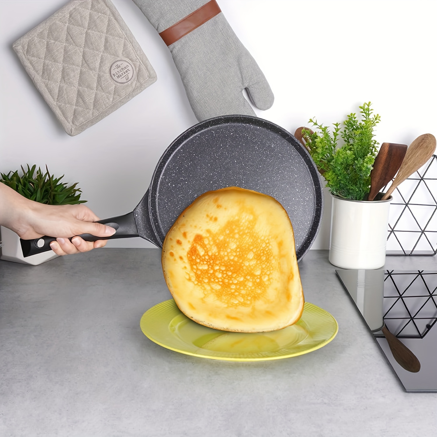 Cast Iron Skillets 14/20cm Frying Pan Cooking Pot Breakfast Pan Omelette  Pancake Pot Restaurant Chef Induction Cooking Cookware