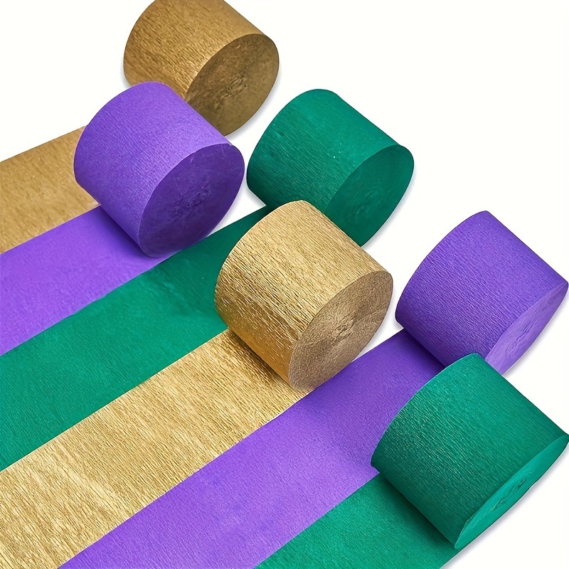 Great Choice Products Crepe Paper Streamers 4 Rolls 328Ft, Pack Of Sage  Green Crepe Paper For