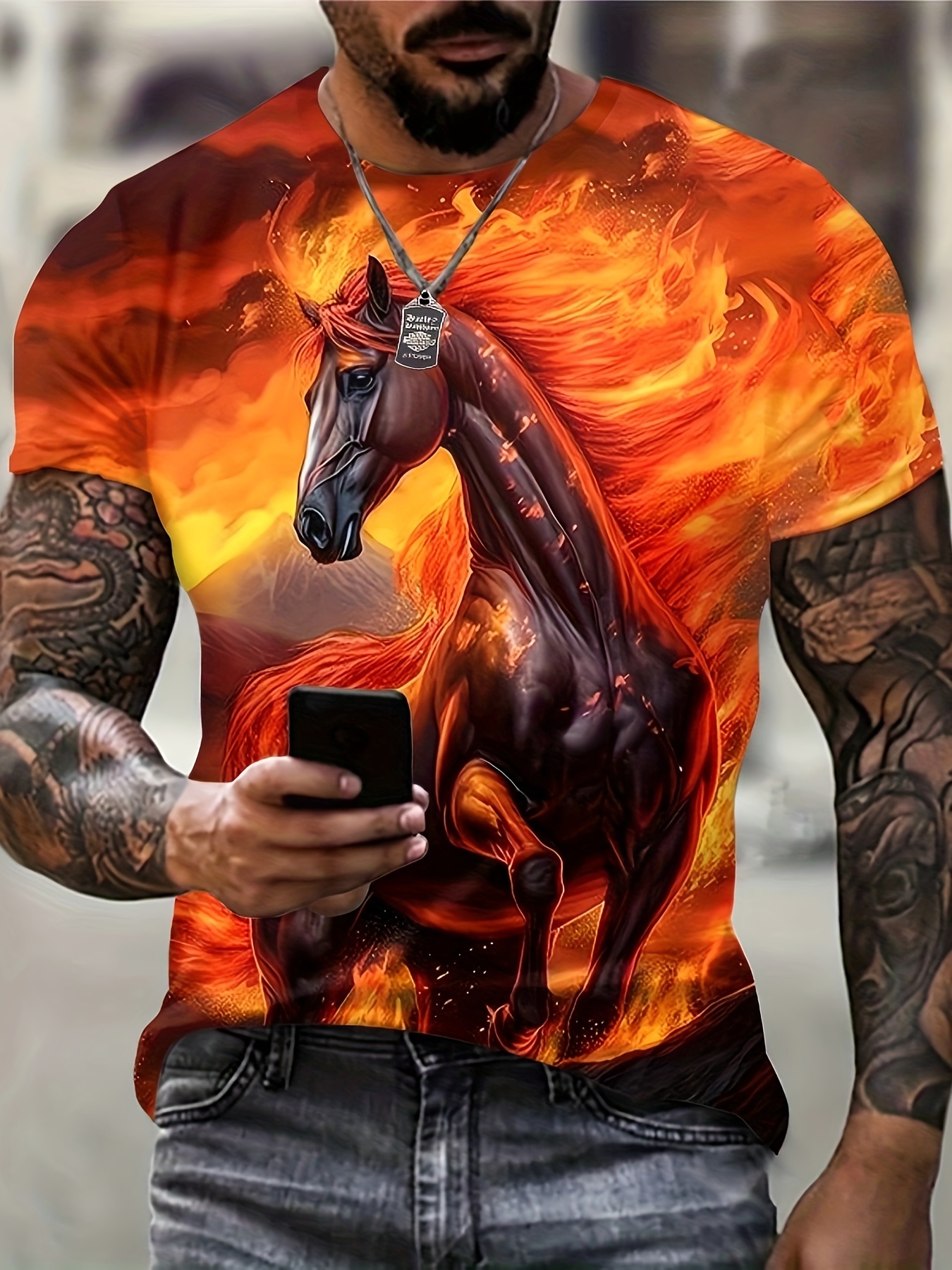 Camisas con 2024 estampados de caballos