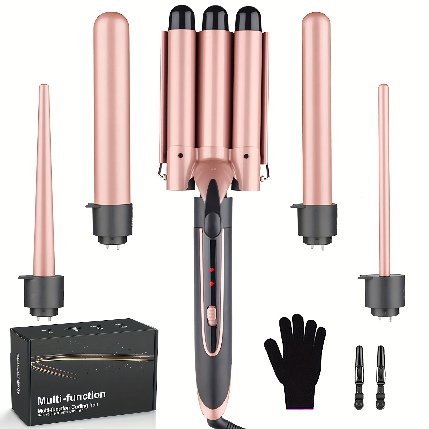 Small Curling Iron for Short Hair,3/8 inch Small Barrel Skinny Hair Curling Tongs ,9mm Thin Curling Iron Wand ,Dual Voltage Fast Heating Adjustable