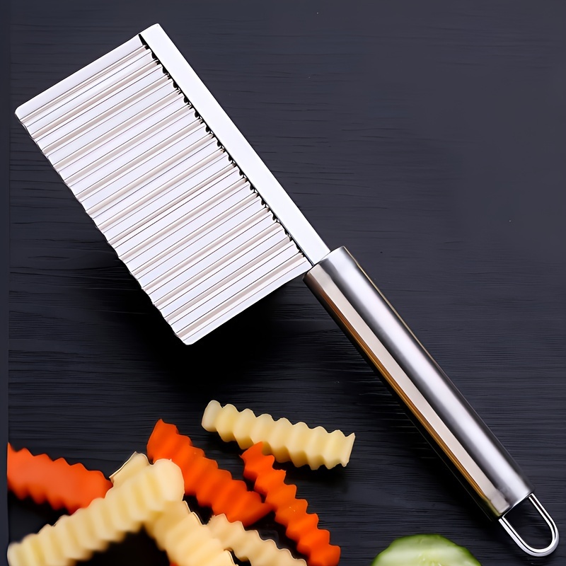 Wave Cutting Tool, Potatoes Crinkle Fry Cut And Vegetable Cutter For  Veggies, Stainless Steel Carrot Slicer - Temu Lithuania