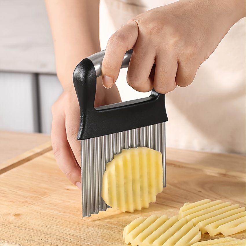 Potato Slicer Crinkle Cutter Sweet Potato Chopping Fries Slicer Cut Tool  Stainless Steel Wave Knife Kitchen Cooking Gadgets - AliExpress