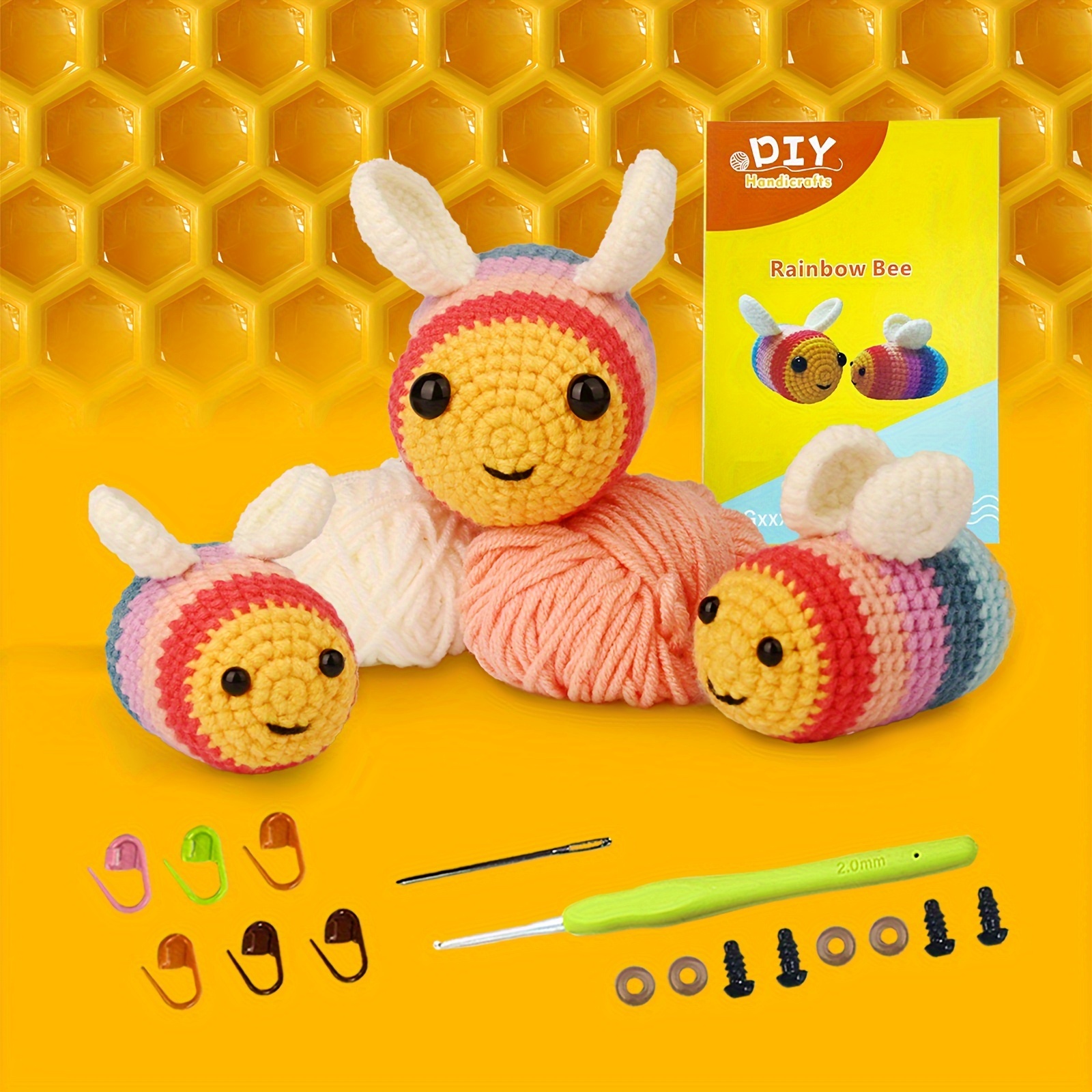 DIY Amigurumi Crochet Kit Big Bee / Amigurumi Big Bee / Handmade Big Bee /  