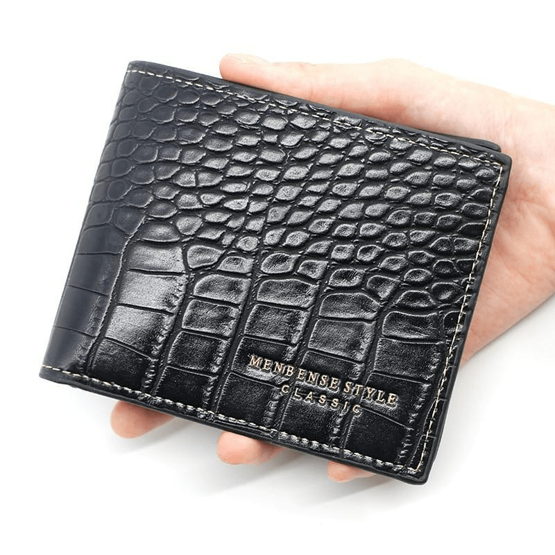 ThinkThendo's Unique Crocodile Print Unisex Leather Keychain Wallets