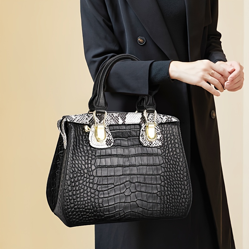 Croc Leather Handbags - Temu Canada