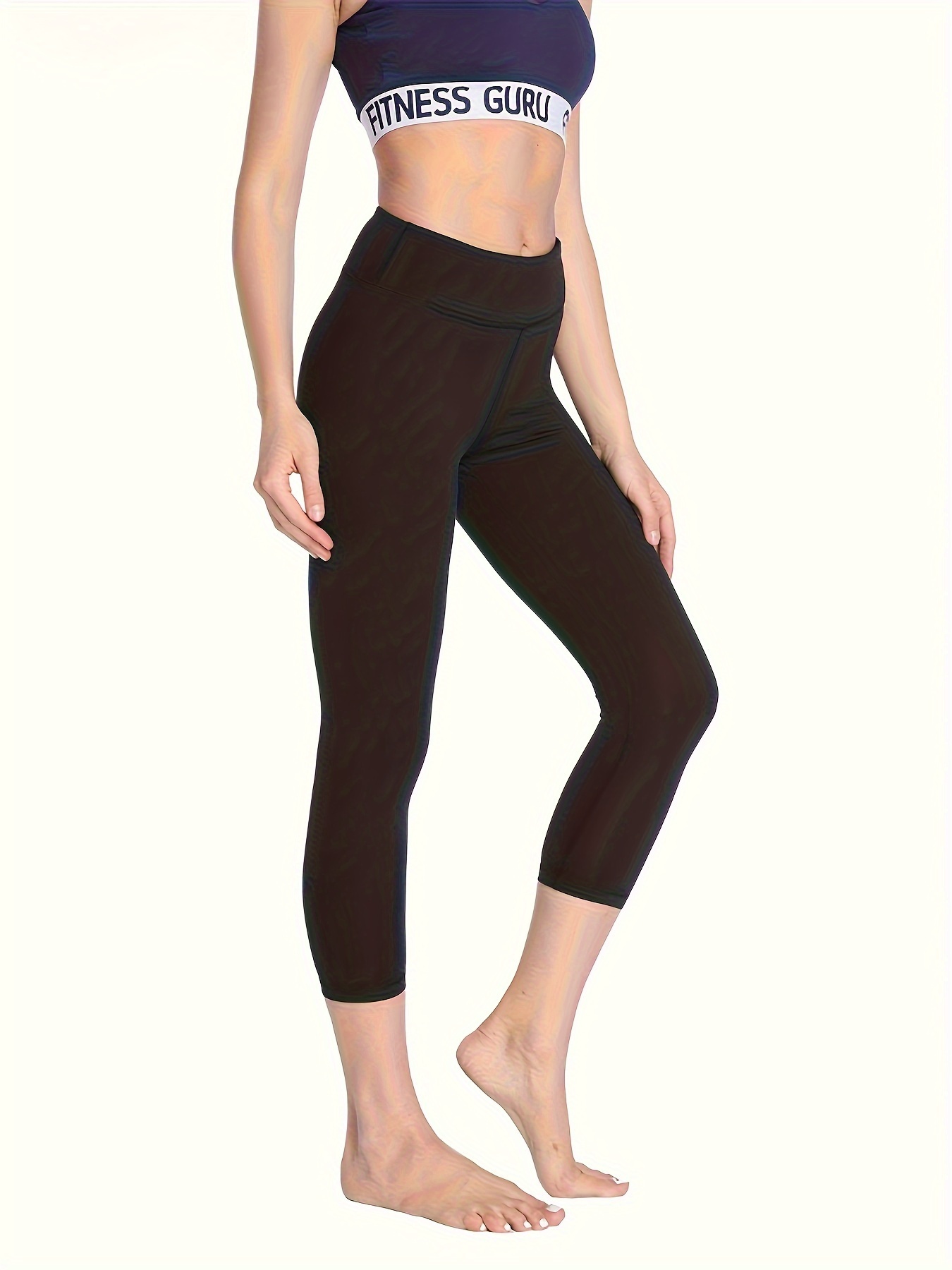 Cropped Yoga Leggings - Temu