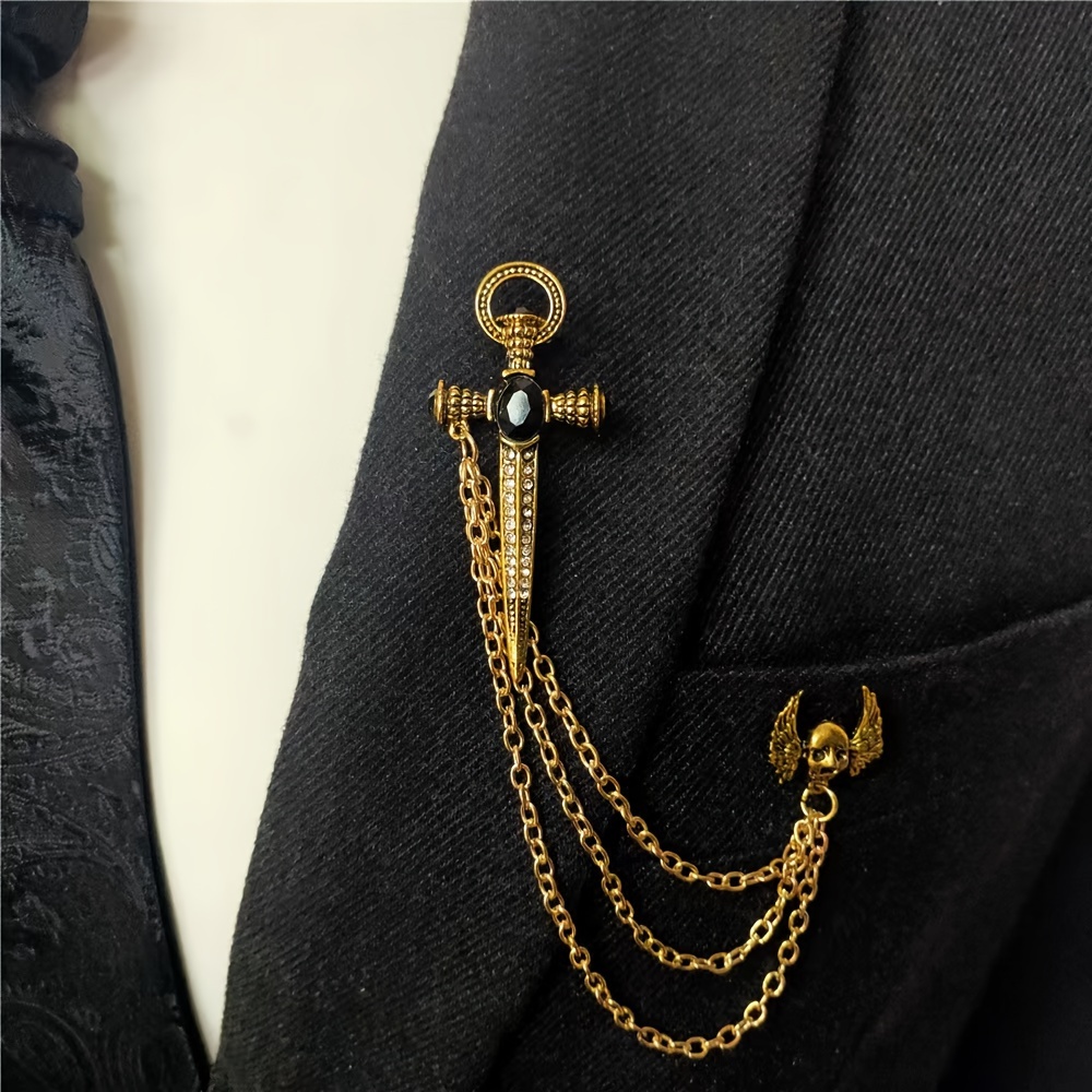 Brooch Pin Men Suit Accessories, Suit Accessories Men Chain