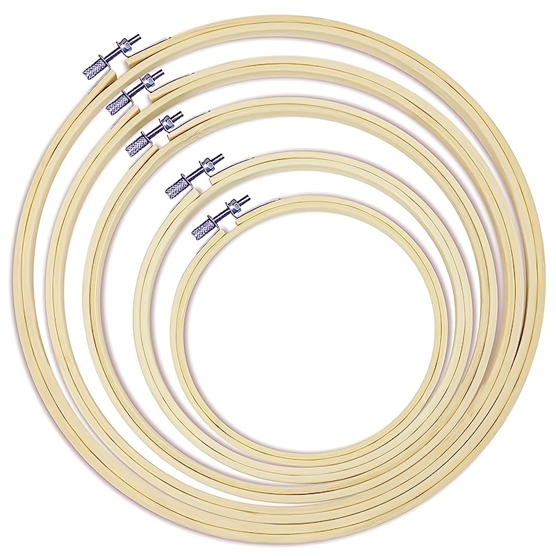 Wooden Grain Plastic Embroidery Hoops 8 inch