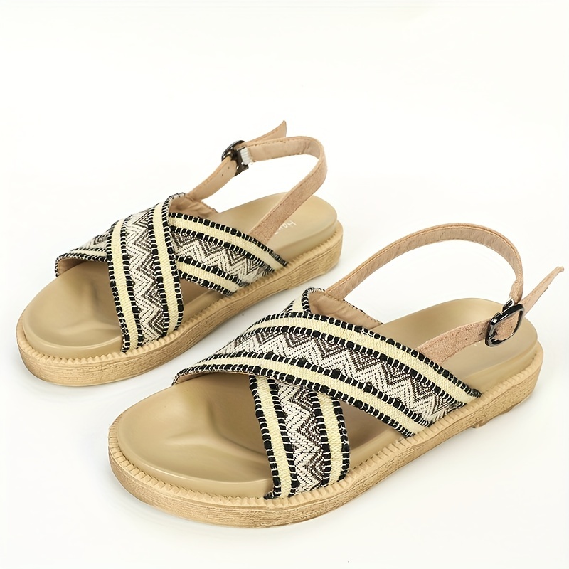 Slippers Belt Buckle Platform Sandals Crossbelt Casual Summer