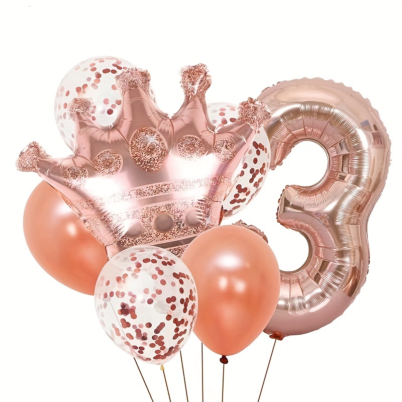 Decoraciones de 60 cumpleaños para mujer, 27 piezas de decoración de fiesta  temática de oro rosa, globos de látex de oro rosa y pancarta de feliz