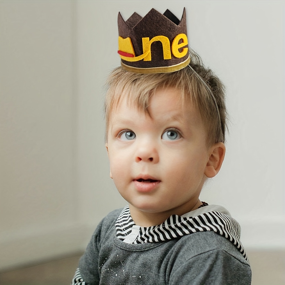 Corona De Cumpleaños De Bebé De 1 Año, Corona De Princesa Azul Dorada  Brillante Para Cumpleaños, Decoración De Ducha Para Niño Y Niña, Diadema,  Regalos Para Niños, Sombrero Escolar - Sombreros De