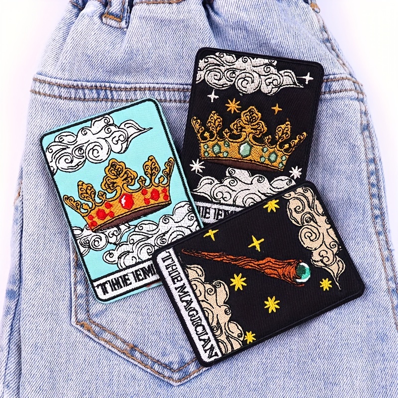 Astrology Witchcraft Magic Embroidery Patch Iron On Patches For Clothes  Twelve Constellation Aries Patches For Clothing Stickers