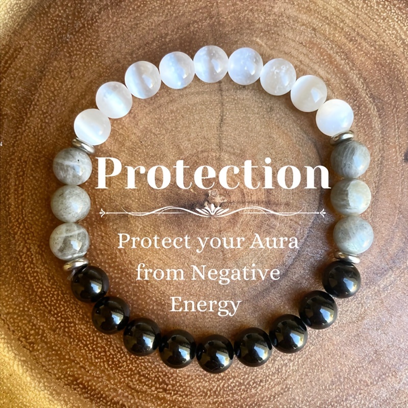 8mm Natural Stone Matte Beaded Bracelet For Men & Women, Matte Howlite  Tiger Eye Stone Beaded Stretchable Bracelet For Yoga, Provides Healing  Energy