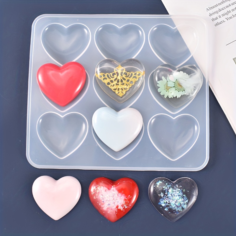 10 Holes English Letter Heart Shaped Silicone Mold Valentine's Day Heart  Mold Chocolate Gummy Mould Silicone