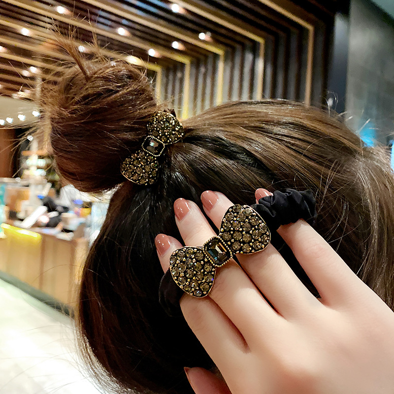 Hair Scrunchie Organza Striped Hair Ring Hair Bands Elastic 